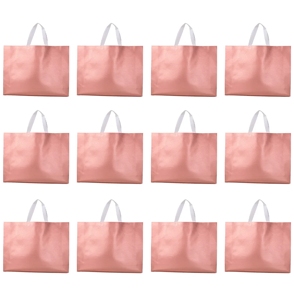 

Non Woven Tote Bag Large Capacity Material Foldable Design Shopping Gift Bags Packaging Pouch Party Treats Storage
