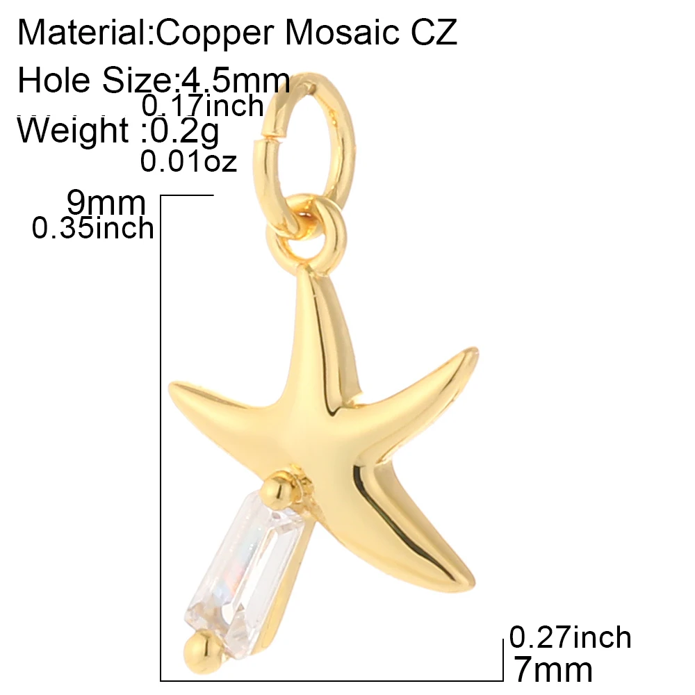 Starfish Shells Charm Jewelry DIY Accessories