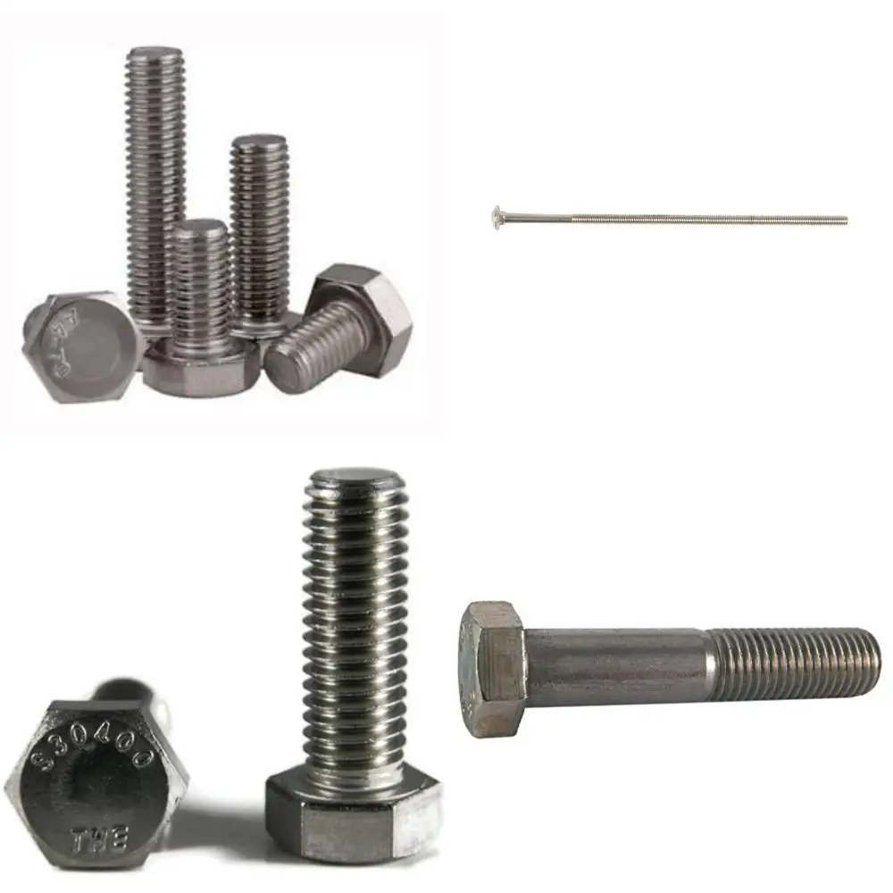 

M10-1.50 x 20MM Hex Head Cap Screws, Fully Threaded, Coarse Thread, 316 Stainless Steel Screw Bolts - 100 Pcs