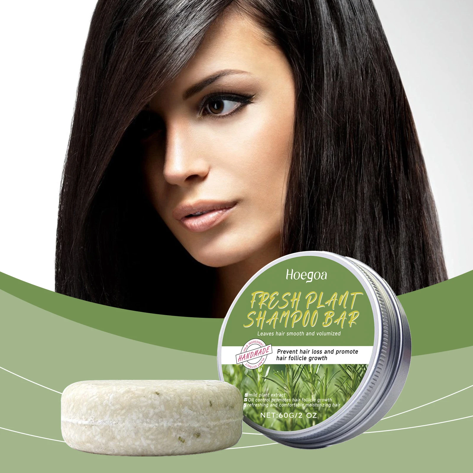 Rosemary Shampoo Bar Natural Scalp Care Deep Cleansing Strengthen Hair Roots Volumizing Formula Plant Solid Soap Travel Friendly