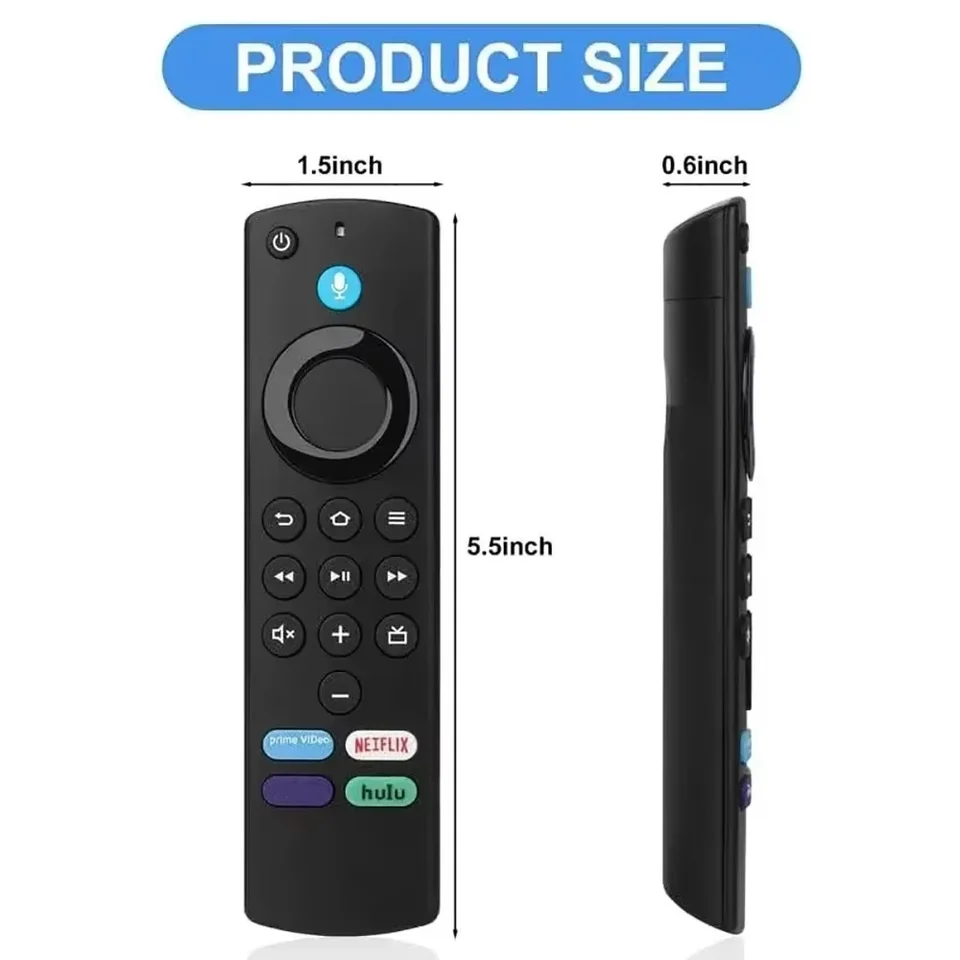 Control remoto Bluetooth de voz de repuesto para Fire TV Stick 4K Max 3.ª generación, Stick Lite, Cube, controlador de TV inteligente, compatible con Alexa 5