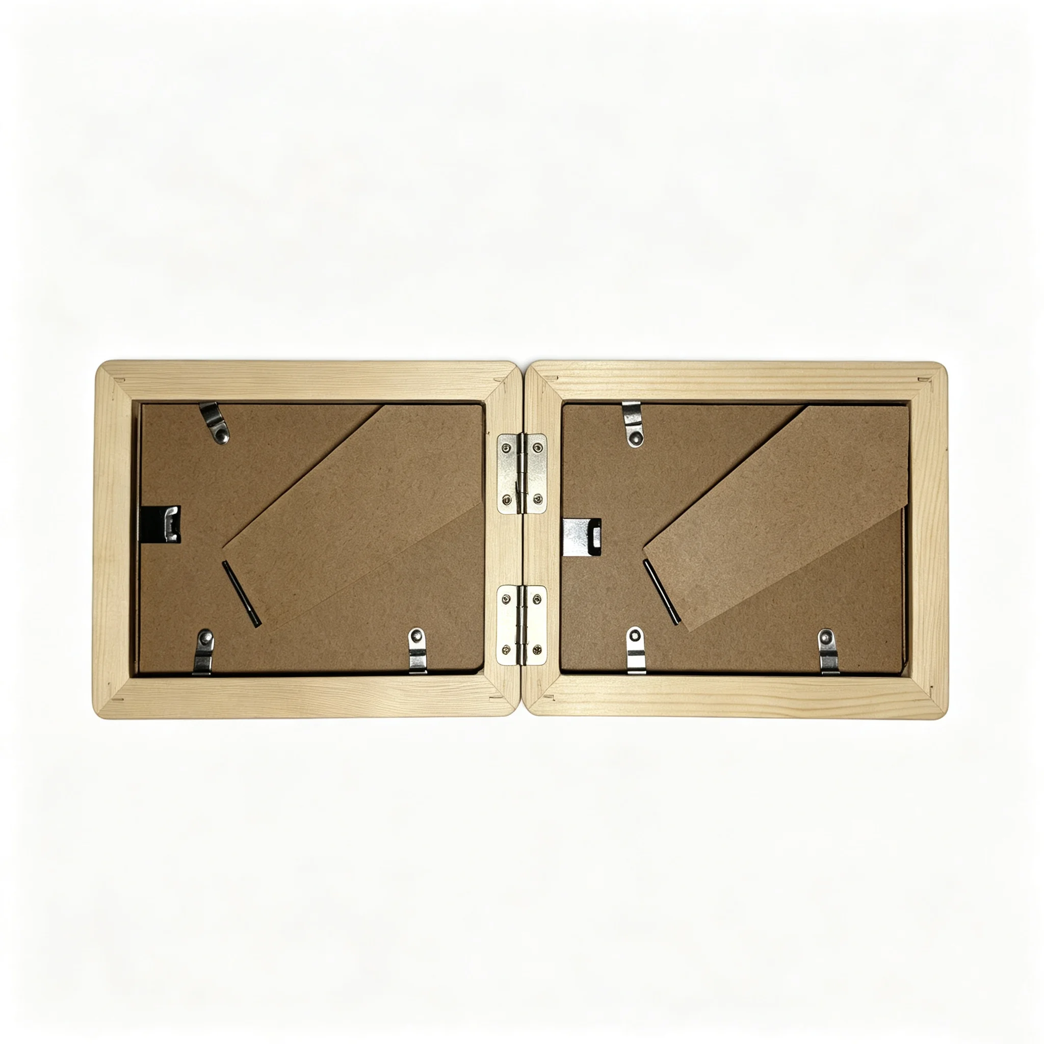 Vintage Folding Photo Frame Hinged Double Picture Frame Tabletop Standing Collage Frame Wedding Family Desktop Decor Gift