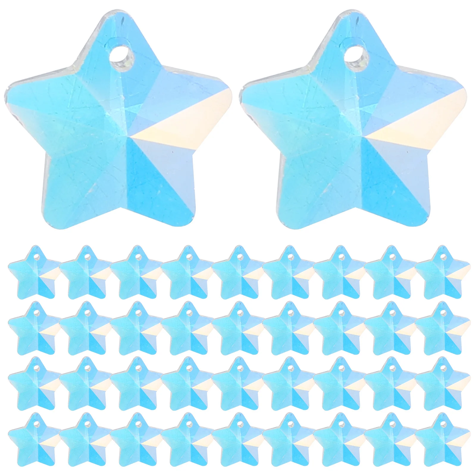 

100 шт., подвески со звездами, стеклянные подвески для изготовления ювелирных изделий своими руками, аксессуары для рукоделия, декоративные подвески, подвески для изготовления ювелирных изделий