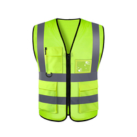 Safety High Visibility Reflective Vest Adjustable Reflective Security Vests Traffic Night Outdoor For Running Cycling Sports