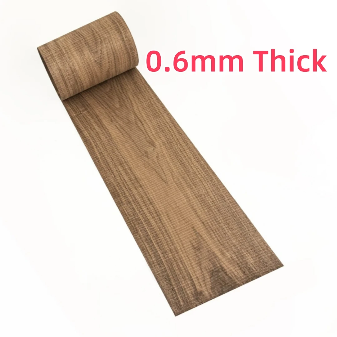 0.6mm Thick Natural Serrated Black Walnut Wood Veneer For Woodworking Interior Accents Furniture Surface Repair Design