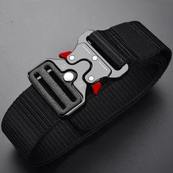 Men's Belt Outdoor Hunting Tactical Mens Belt Multifunctional Combat Survival High Quality Canvas Nylon Mens Belt Sport Belt