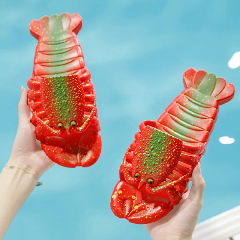 Unikalne wodoodporne klapki w kształcie homara, szybkoschnące, lekkie klapki w kształcie krewetki, wygodne, antypoślizgowe sandały dla par, na zewnątrz.