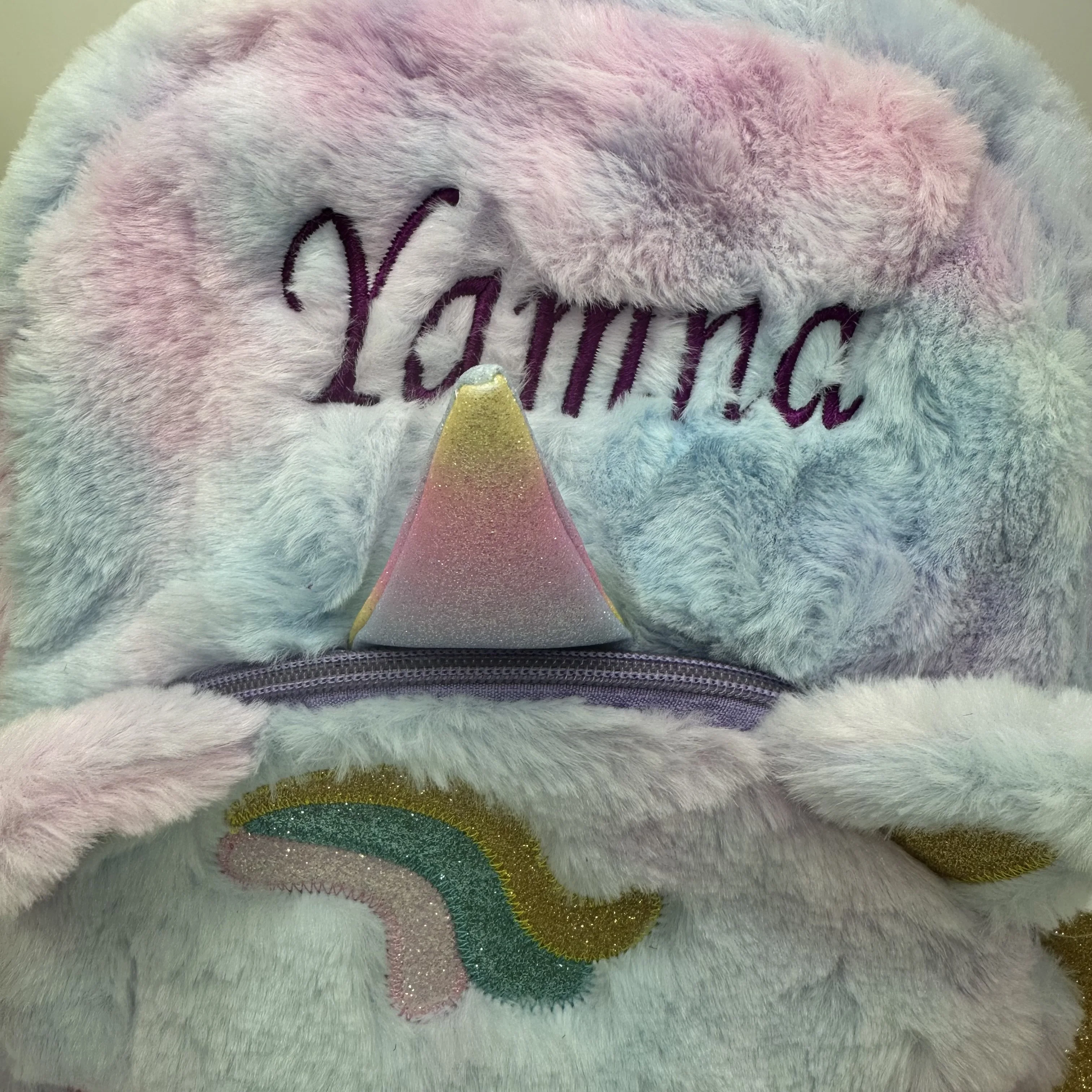 Unicorn Backpack Personalized Tie Dyed Plush Book Bag Cute Wings Girl Bag Children's Day Gift Birthday Gift