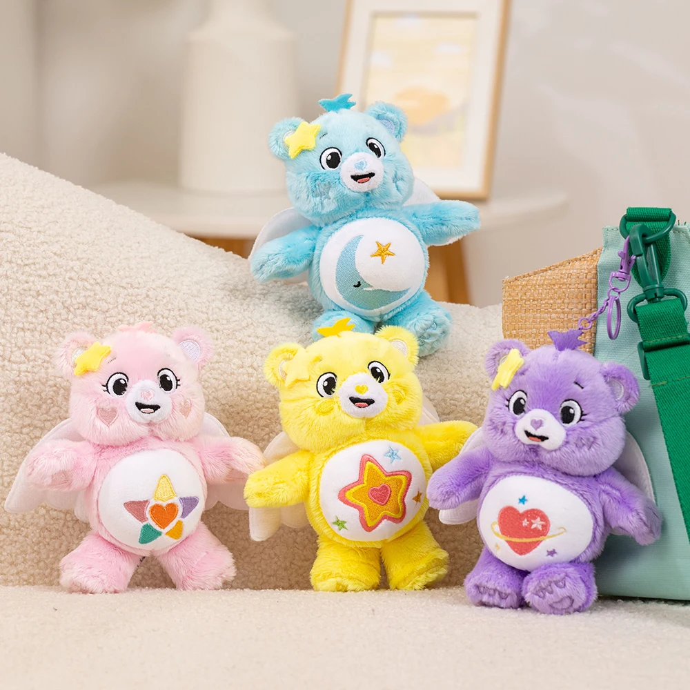 

Care Bears 18cm Kawaii Floral Bear Plush Keychains Lovely Bear Plush Pendant With Wings Girls Backpack Bag Hanging Keyrings