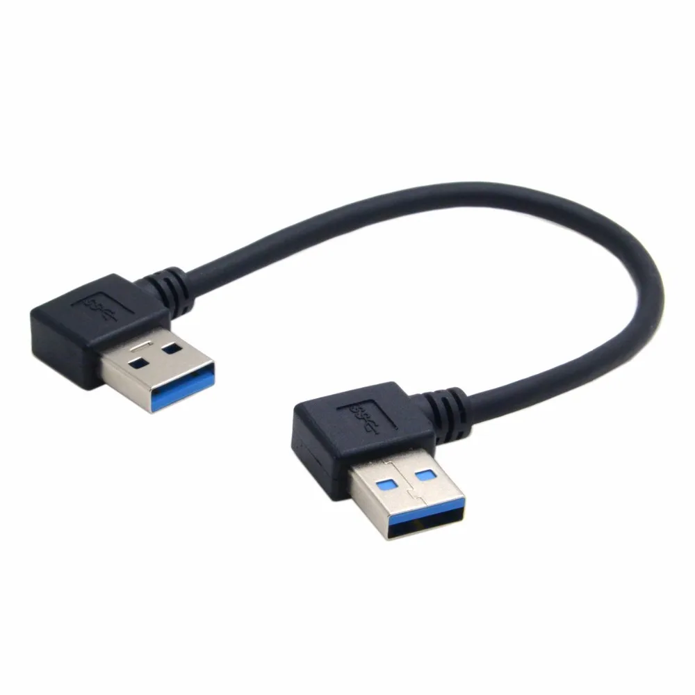 

CY Zihan USB 3.0 Type A Male 90 Degree Left Angled to USB 3.0 A Type Right Angled Extension Cable