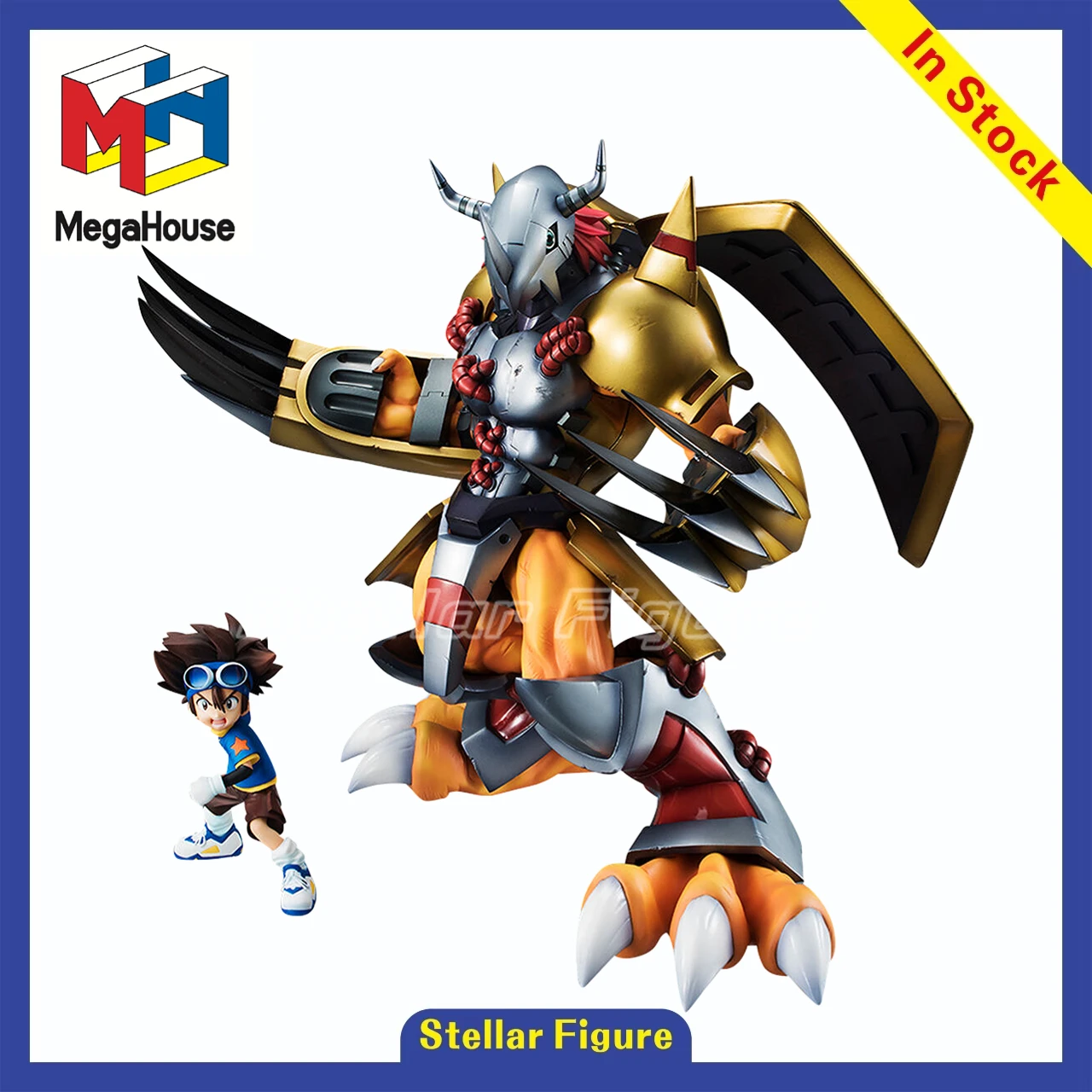 

【SF】In Stock MegaHouse Precious G.E.M. Digimon Adventure WarGreymon Yagami Taichi Figures Model Collection Gift