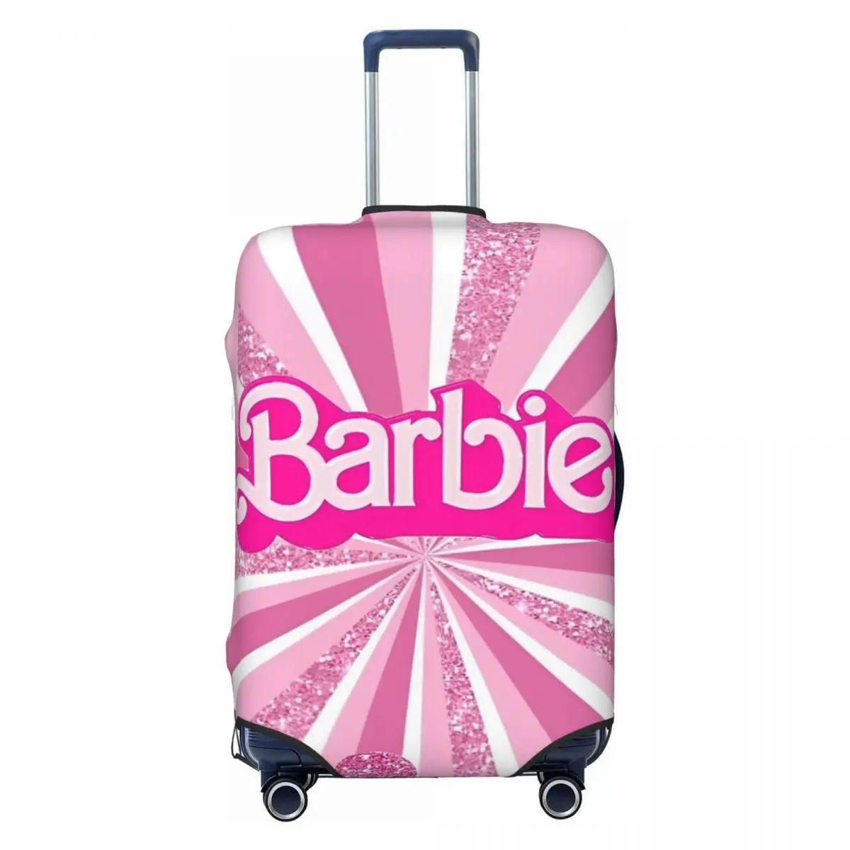 Pink Barbie Doll Pattern Suitcase Cover Flight Business Elastic Luggage Case Protection