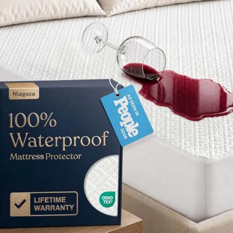 

Waterproof Queen Mattr Protector - 360 Pad Protection Against Spills, Stains and Accidents for Parents and Pet Owners - Noisel