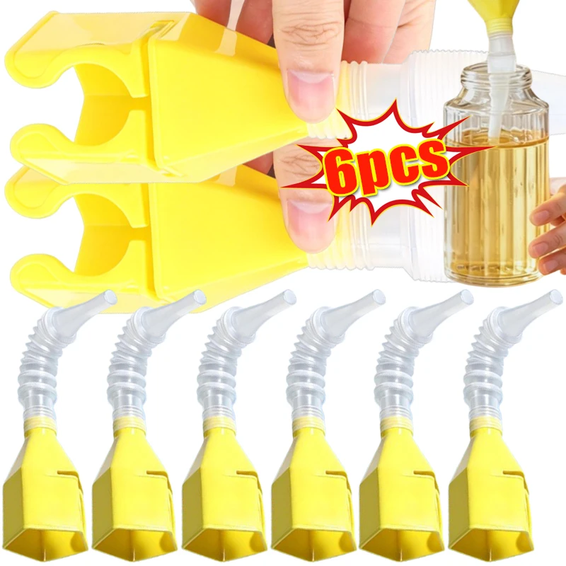 

Car Refueling Funnel Folding Engine Oil Funnel Tools Plastic Funnel Car Motorcycle Refueling Tool Auto Parts 1-6pcs