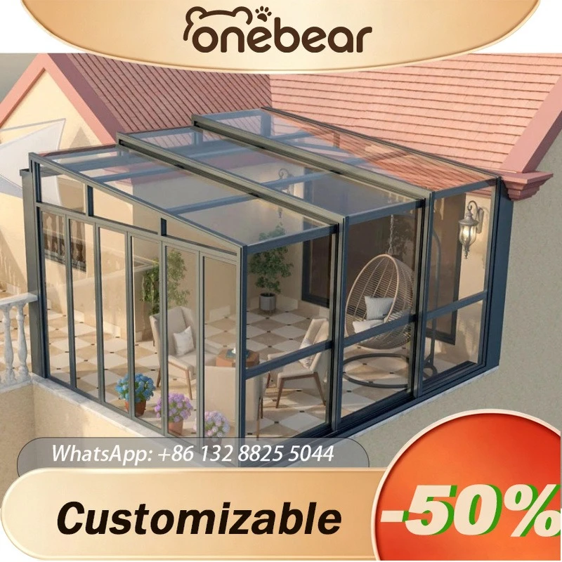 Any Size Custom Hot Selling Modern Villa Outdoor Tempered Glass Sunroom Garden Yard Four Season Rainproof Heat Insulated