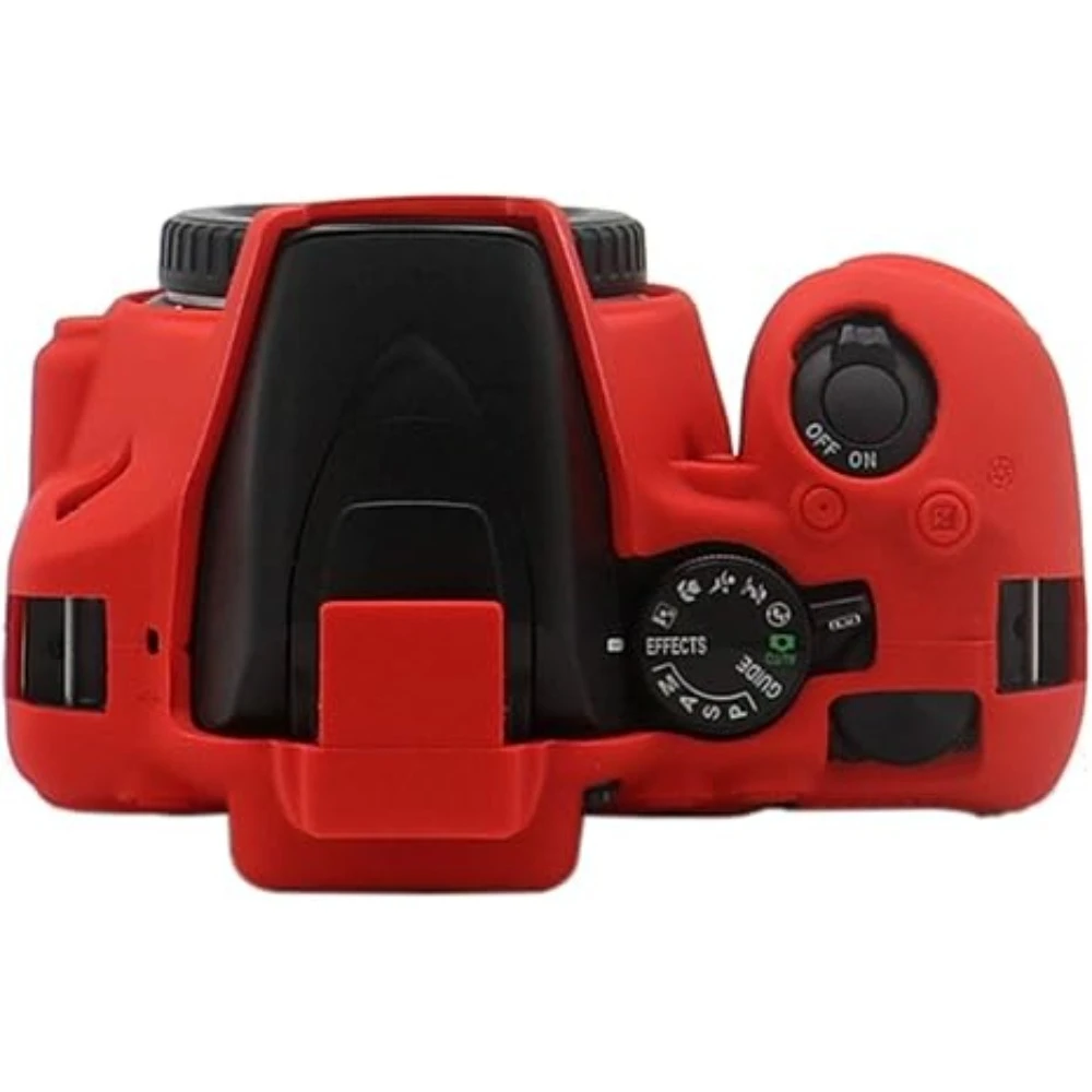 For Nikon D3500 SLR camera silicone cover, protective case camera bag soft anti-drop  anti-wear, anti-rub  + free tempered film