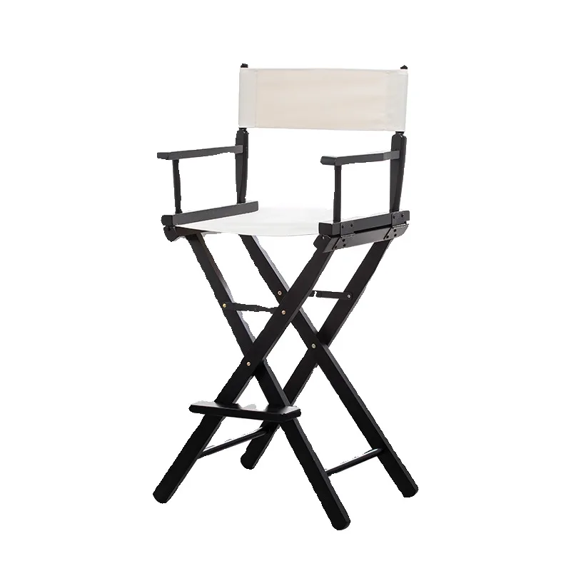 Folding Canvas Chair, Solid Wood Director Stool for Bar Office Makeup, Outdoor Lightweight Fishing Seat