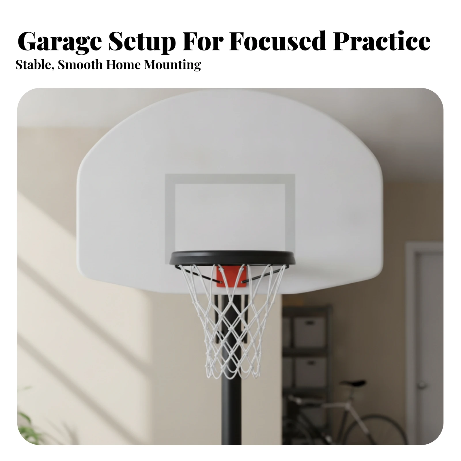 Basketball Rim with Net Long-Lasting Basketball Rim for Outdoor Courts, Indoor Gyms