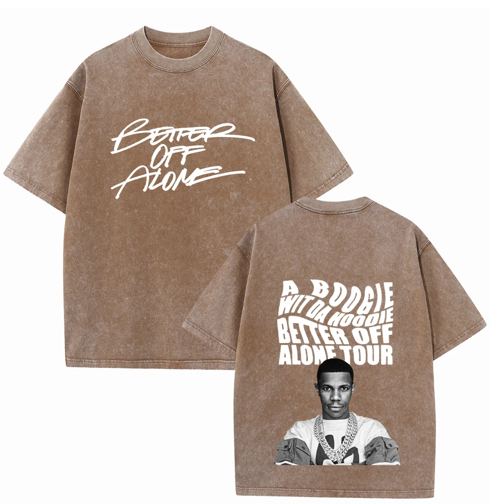 

A Boogie Wit Da Hoodie Better Off Alone Tour 2024 Shirts Vintage Harajuku Summer Unisex O-Neck Short Sleeve Cotton T-Shirts