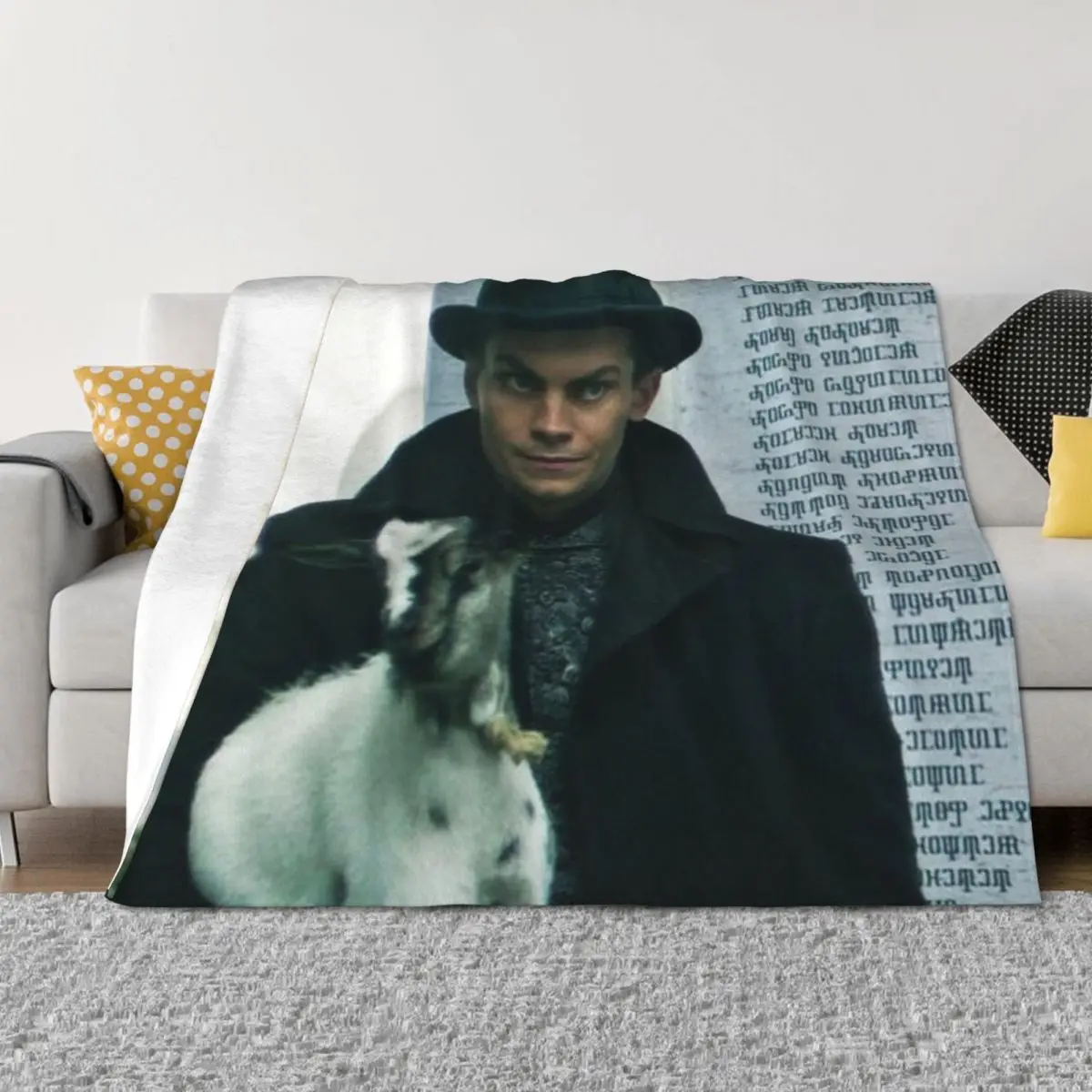 

Kaz with the Milo the goat Throw Blanket Beach Luxury Thicken Designers Shaggy Blankets