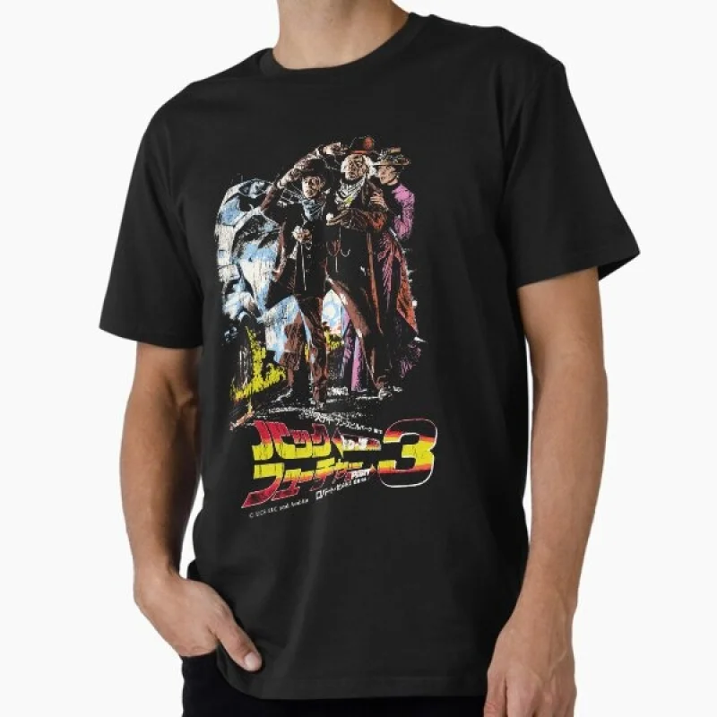 

0324 Back To The Future Retro Sic Fi Gift t shirt Vintage Time Machine DeLorean Graphic Clothes 100% cotton Large size Tops