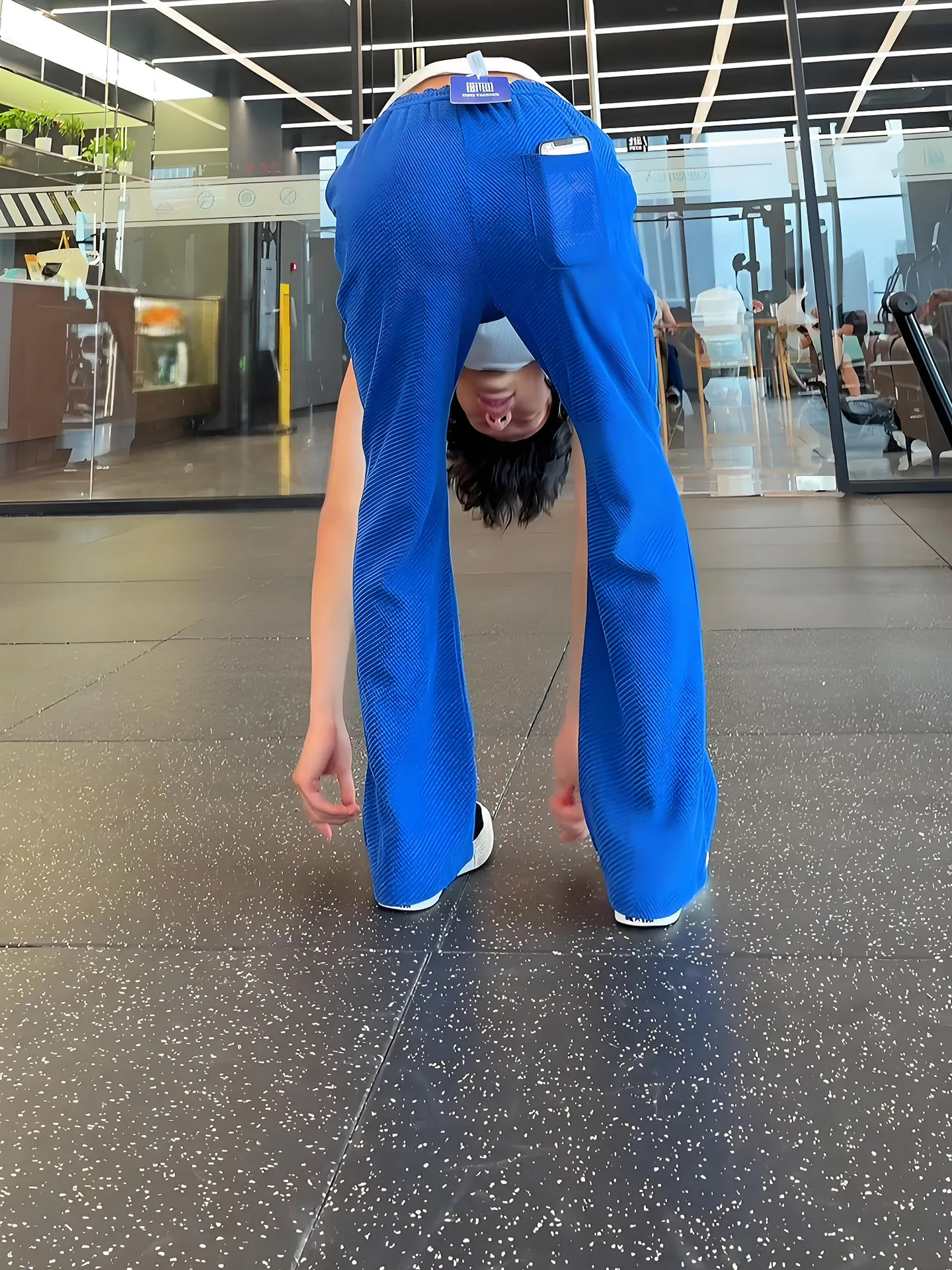 Klein Blue American Style Knife Pants Men Summer Thin Breathable Side Cut Flared Fitness Sports Straight Leg Long Trousers