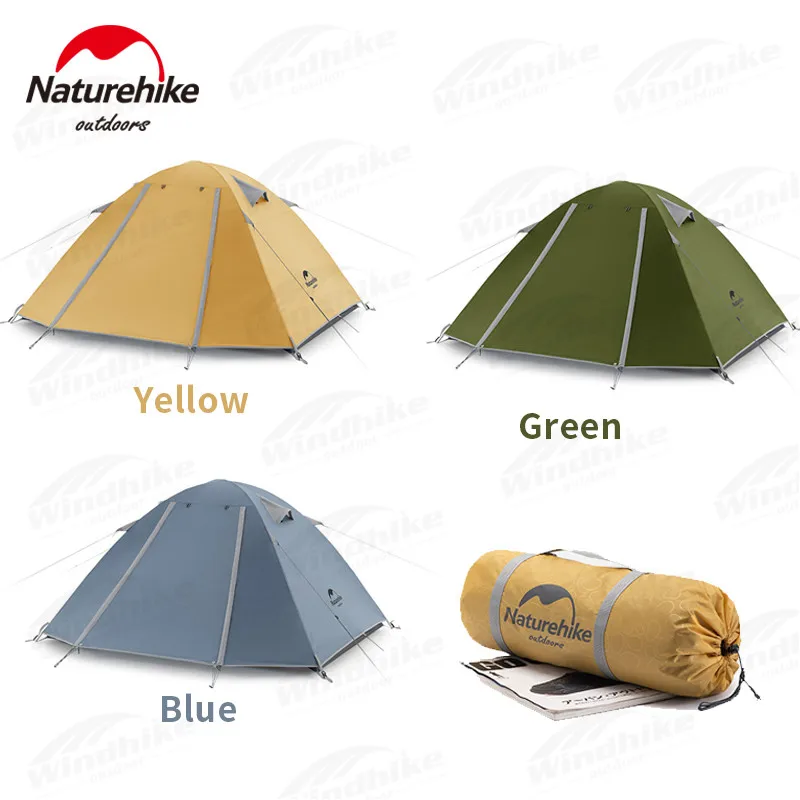 Naturehike P Series Camping Tent Outdoor Ultralight 2 3 4Persons UPF50+Portable Tent Aluminum Poles Waterproof Hiking Beach Tent