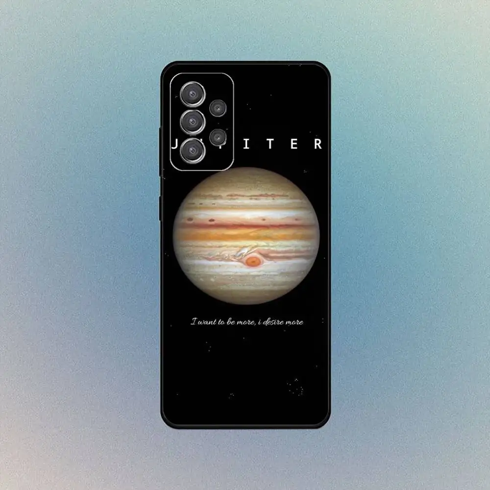 Etui na telefon z motywem ośmiu planet dla Samsunga S25, S24, S21, S22, S23, S30, Ultra, S20, Plus, Fe, Lite, Note, 10, 9, 5G, czarne etui