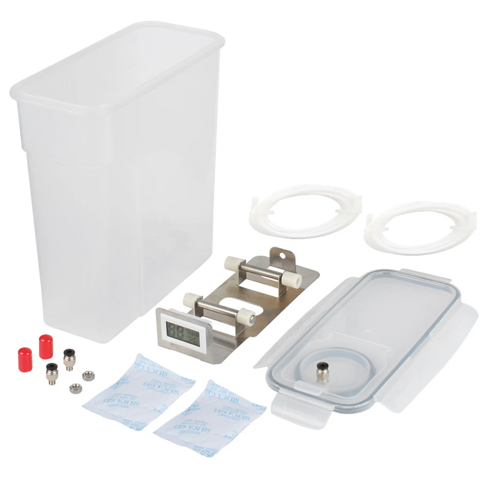

For 3D Filament Storage Box Compatible with 1kg Spools Featuring Airtight Seal and Temperature Humidity Monitoring