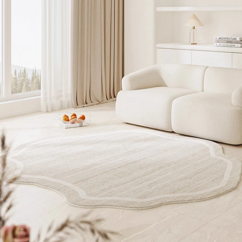 

Коврики в современном стиле для спальни неправильной формы, украшение для гостиной, плюшевый ковер, толстый моющийся напольный коврик для учебы, пушистый мягкий ковер