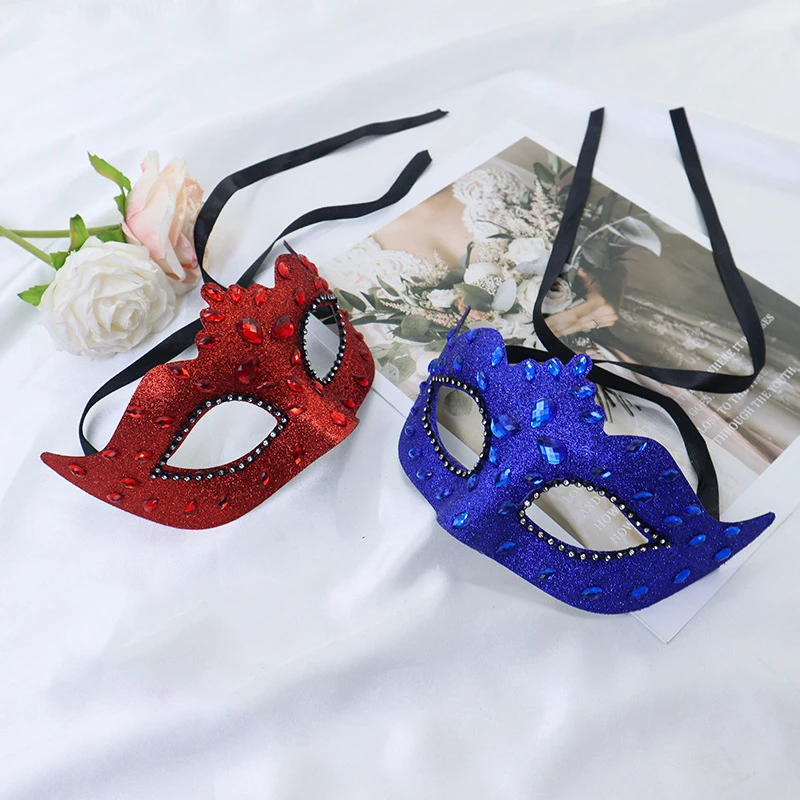 Flash Anime Cosplay Mask Makeup Mask Sexy Ball Prop Costume Halloween Mask Diamond Queen Mask
