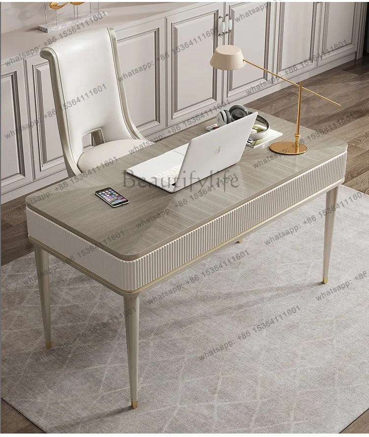 American light luxury solid wood desk post-modern simple office computer desk