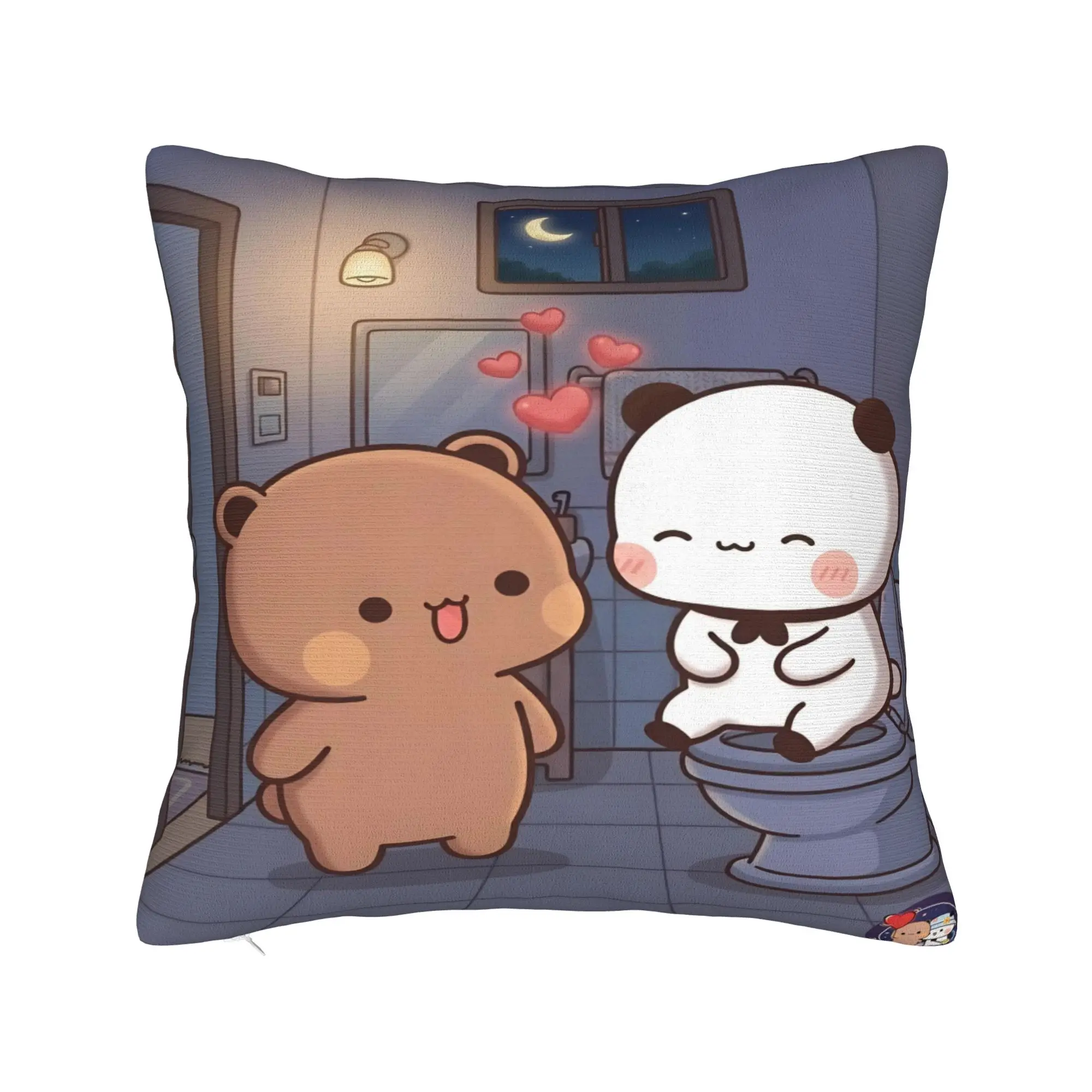 Panda Bubu Dudu Pattern Pillow Case  Comfy Pillow Cover Morden Pillowcases For Sofa Home Decoration