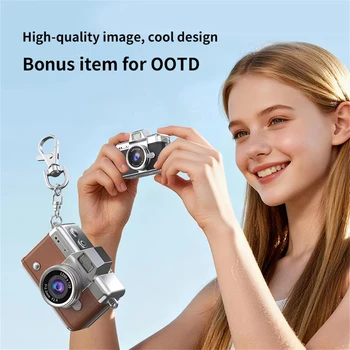 LK027 Keychain Thumb Mini Digital Camera 1.47 Inch Flip Screen Retro HD CCD Small…