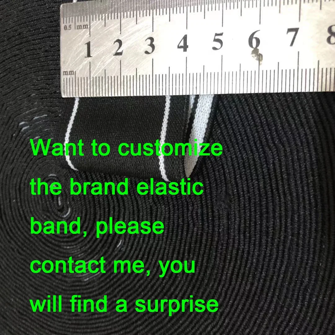 

3/6/10/45 yards jacquard elastic band webbing high quality customized English brand Letter mark