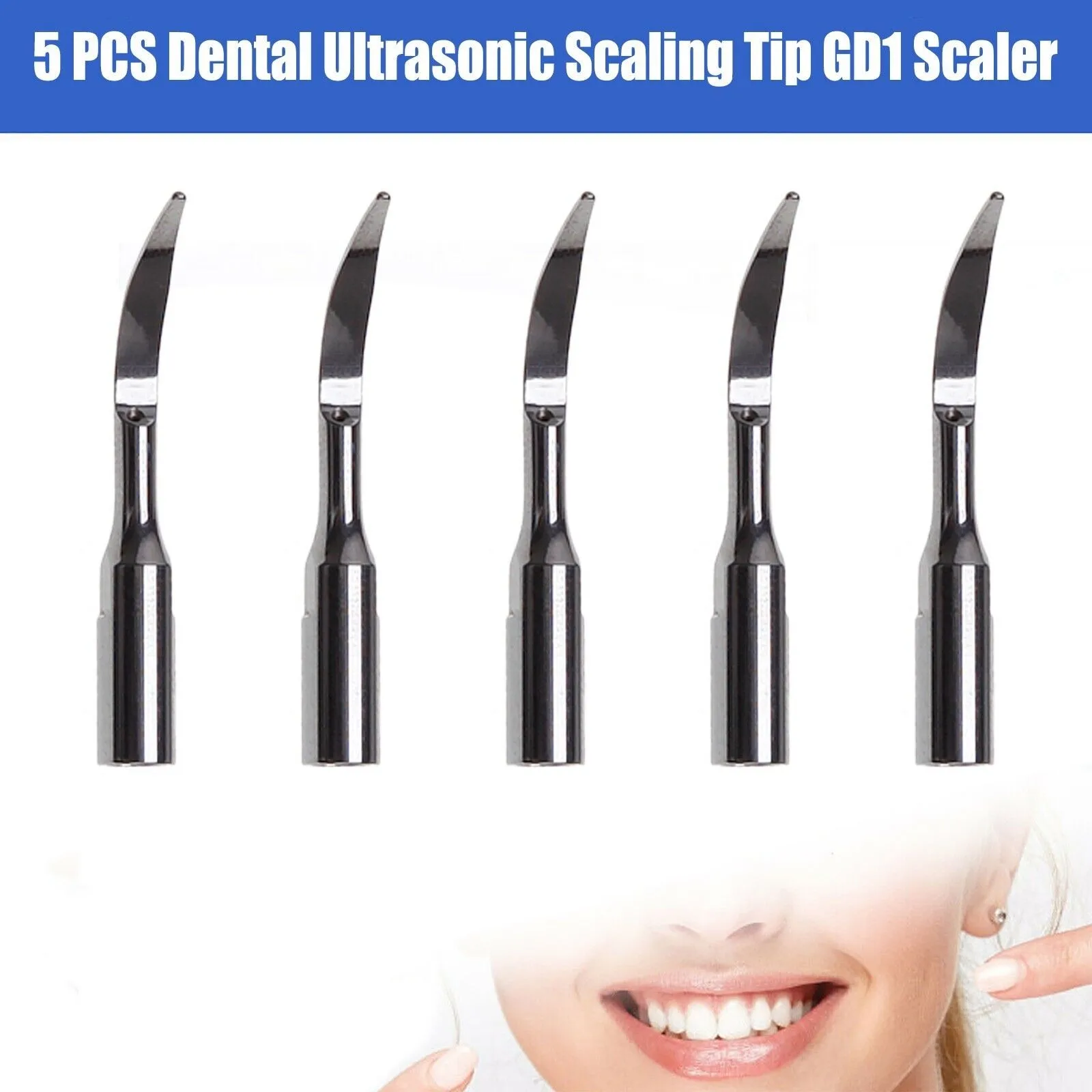 5PCS Dental Ultrasonic Piezo Scaler Perio Tip scaling GD1 Fit DTE SATELEC Handpiece