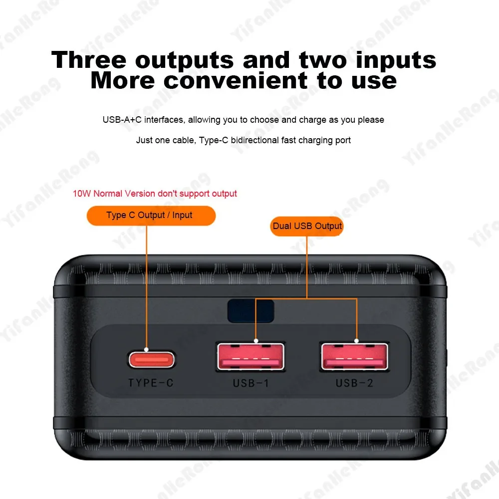 Obudowa powerbanku na 16 baterii 18650, DIY, podwójne USB typu C, ładowanie bezprzewodowe 10W 22.5W 15W, bateria nie jest dołączona, do telefonu. — zdjęcie produktu 2