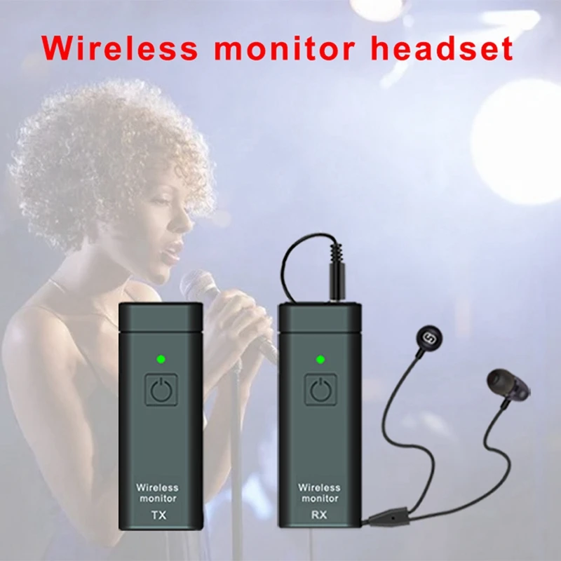 UHF Wireless In-Ear Monitor System Professional Digital Sound Stage Broadcast Sound Card Outdoor Transmitter Receiver