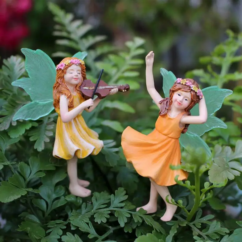 

Garden Fairy Figurine Fairies Small Garden Figurine Outdoor Fairy Resin Miniature Fairy Outdoor Garden Yard Decoration