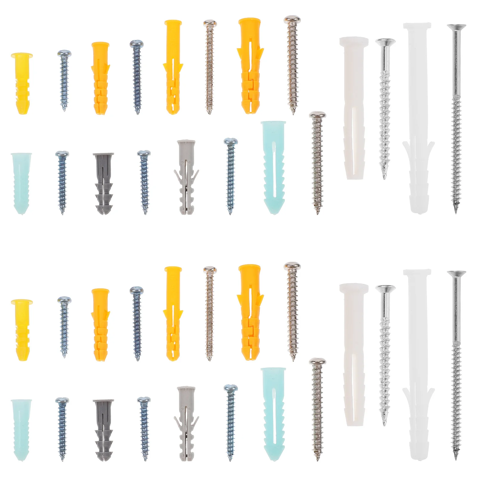 

1Set Self Tapping Screws Kit Stainless Steel Assorted Sizes Durable Expansion Rubber Plug Plastic Expansion Tube Screws