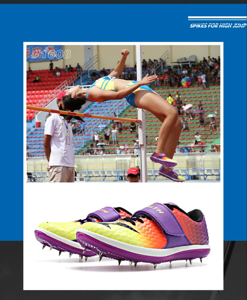 Health Carbon Plate Track Field Event Competitions Triple Jump Sport Shoes Professional High Jump Spikes Training Sneakers