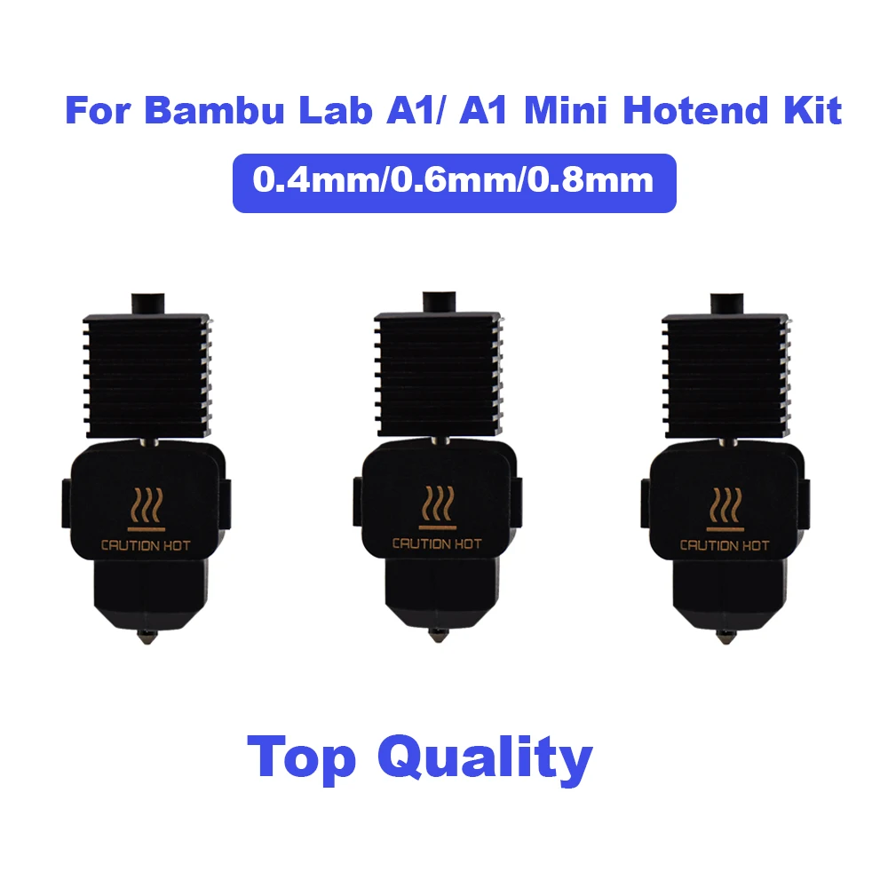 

Hotend Kit For Lab A1/A1 Mini Fast Speed Hot End Assembly 0.4/0.6/0.8mm Hardened steel Nozzle 3D Printer Part