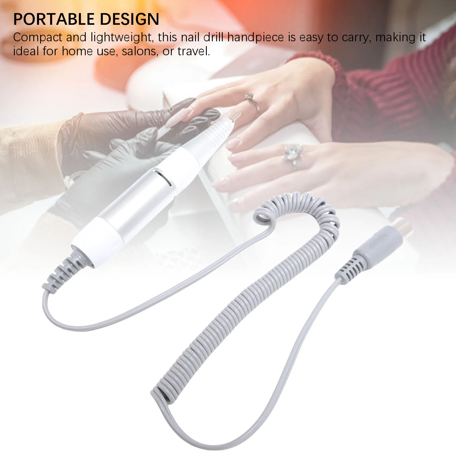 Nagelboorhandstuk Polijsthandstuk Vervangend aluminium elektrisch nagelboorhandvat voor nagelpolijstmachine met pinplug