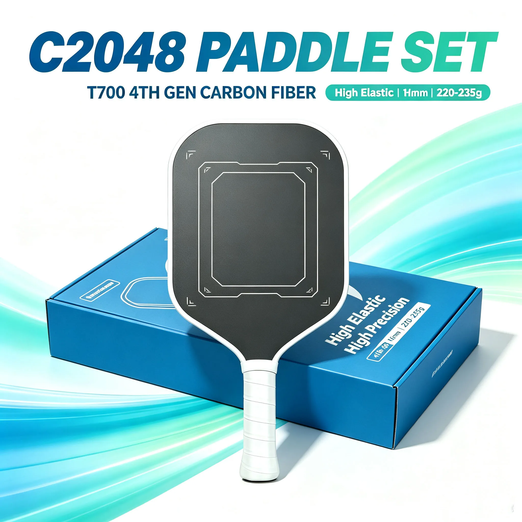 2026 New Generation 4 hot Pressed Pickleball High Elasticity 16MM Floating Foam Core High Rotation T700 Racket