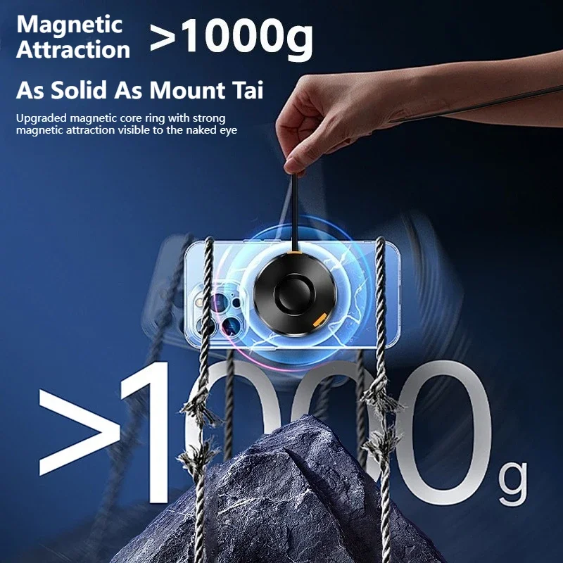 Magnetic 2 in 1 Wireless Charger Built in Cable for Magsafe iPhone 17 16 15 14 13 12 Apple Watch 11-2 Airpods Pro Fast Charging view 3