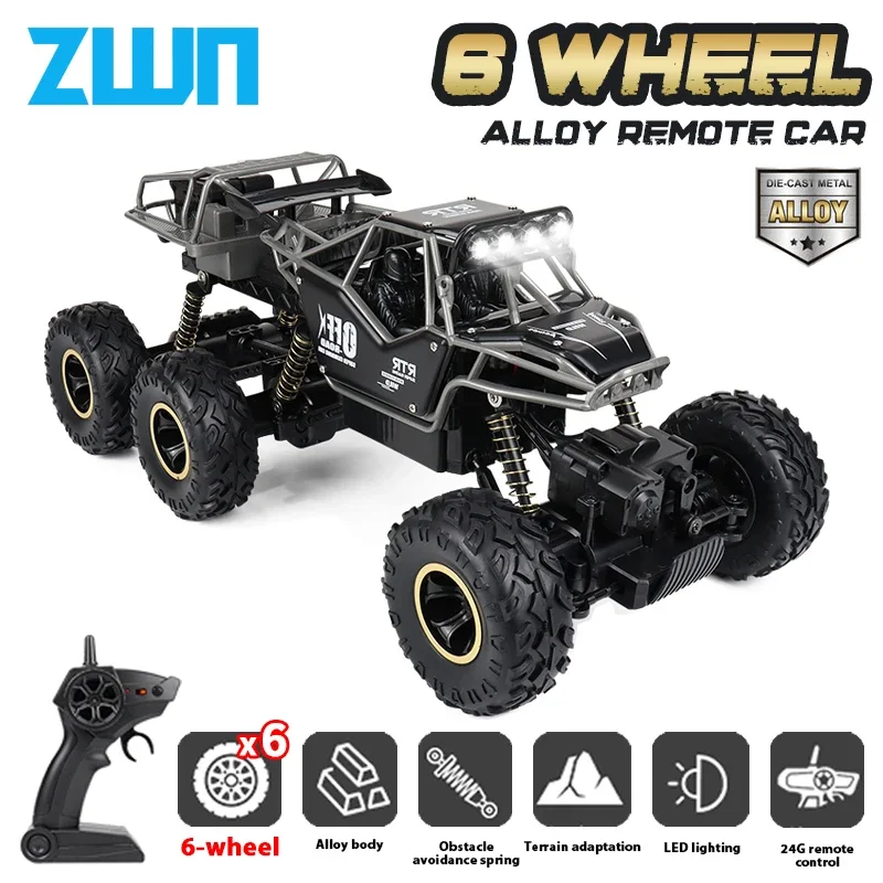 

088- 1:12 RC Car With Lighting And Rechargeable 2.4G Radio Remote Control Alloy Buggy Off-Road Trucks Boys Toys for Children