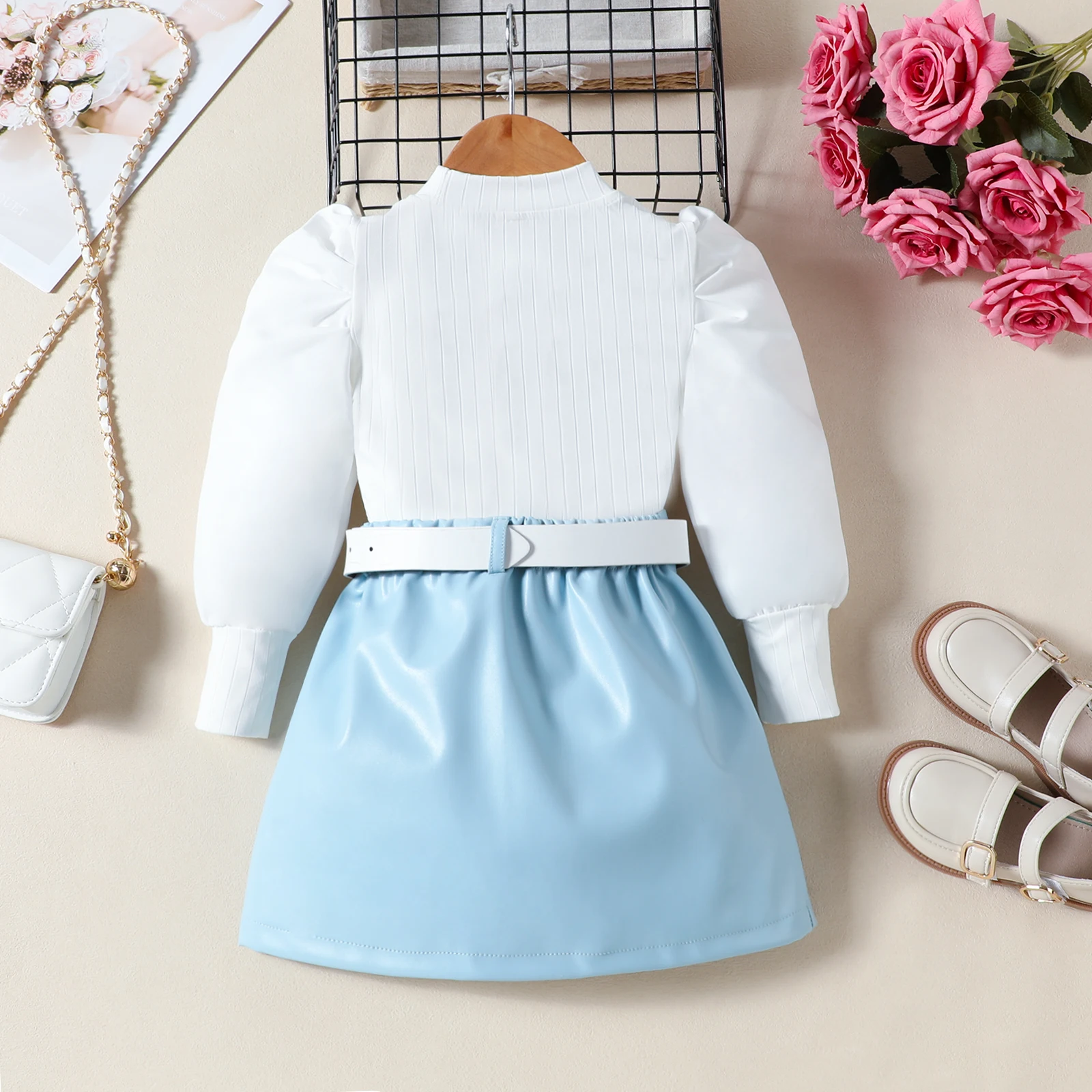 Girls Puff Sleeve Set 6