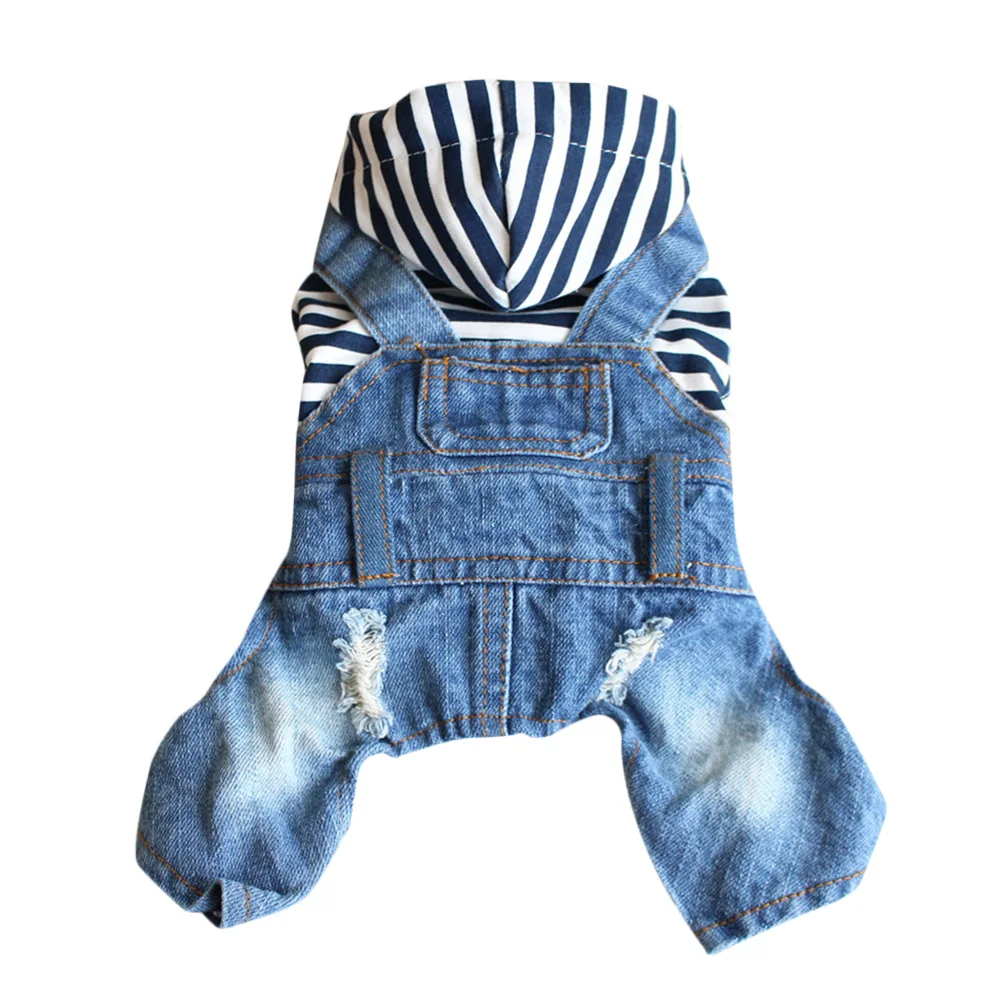 

Clothes for Pets Dog Spring and Summer Clothing Denim Jumpsuit Clotes Suspenders Puppy