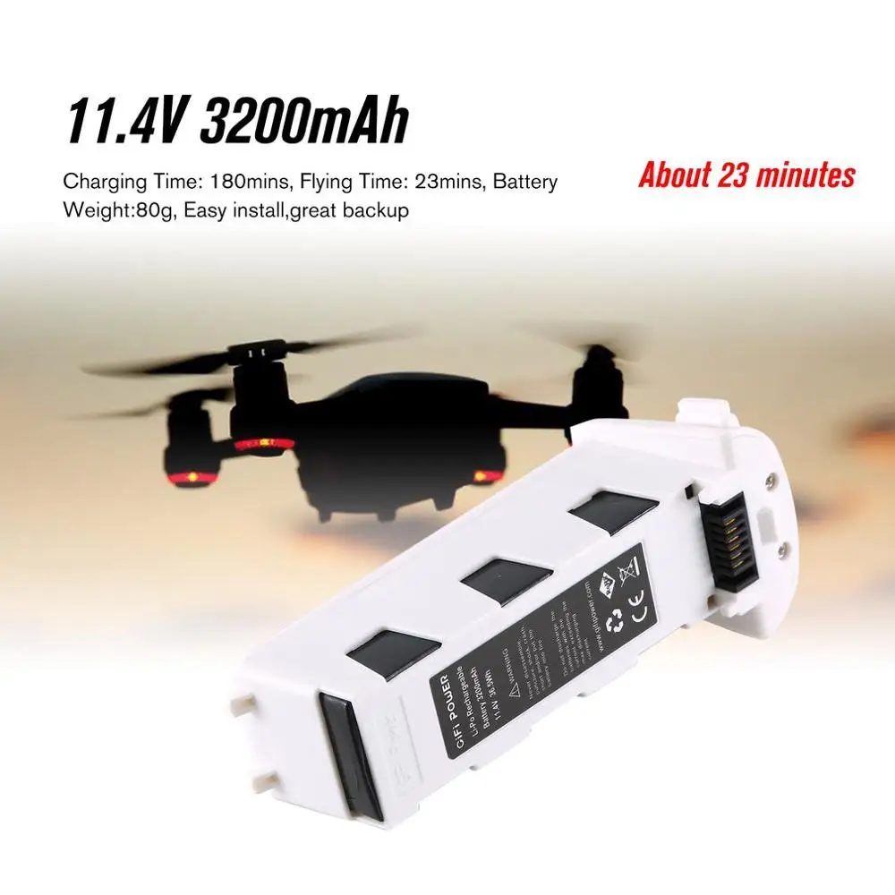 H117S Zino GPS RC Drone Aircraft Spare Parts 11.4V 3200mAh Intelligent Flight Battery For RC FPV Racing Camera Drone