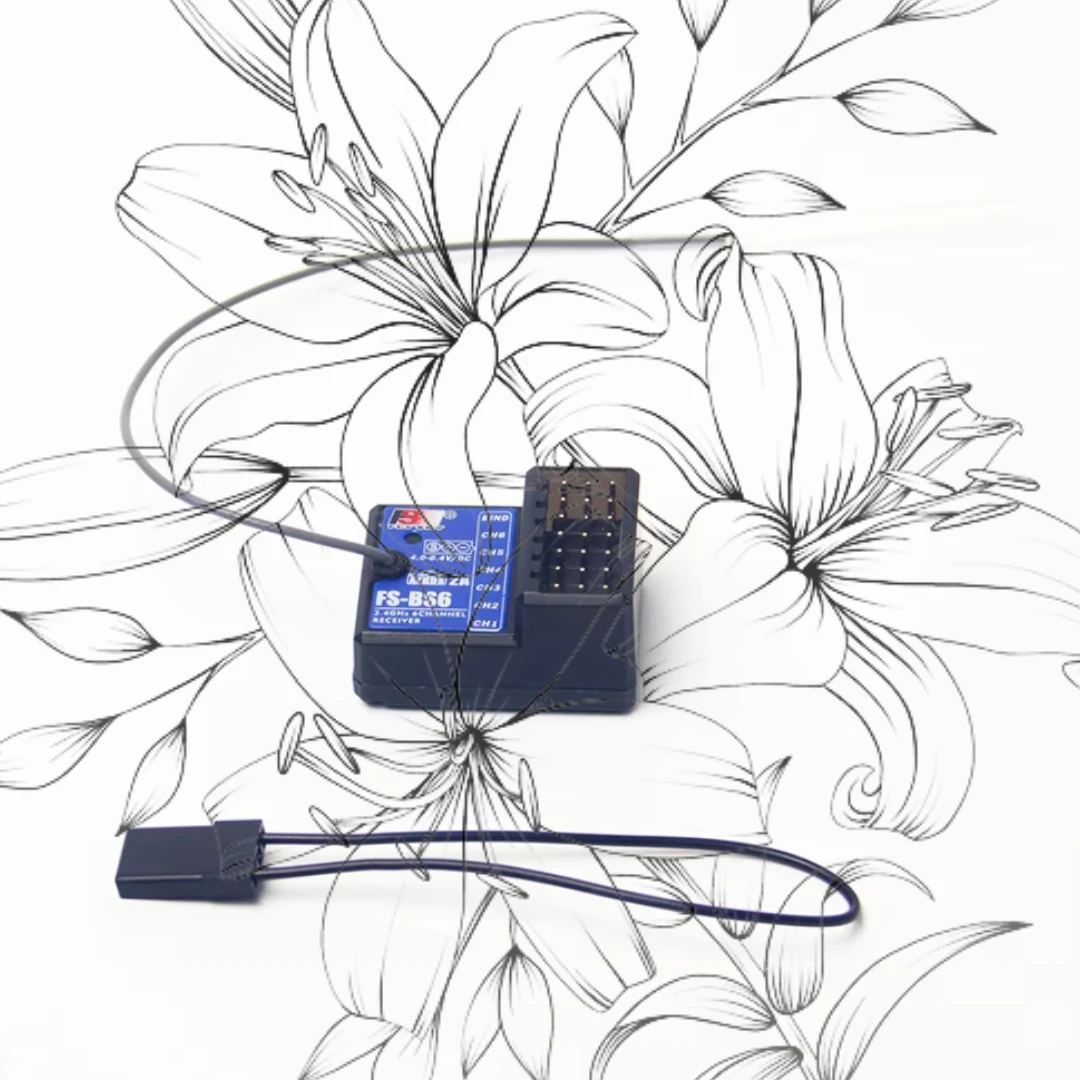 Original FS-BS6 Flysky 6ch 2.4G Receiver with Build-in Gyro Stabilization System for FS-GT5 Gun Pistol Controller Transmitter